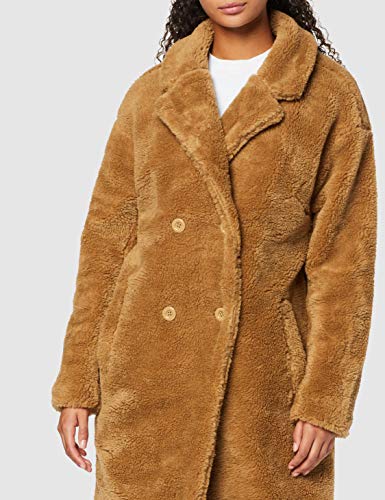 Urban Classics Ladies Oversized Teddy Coat Abrigo, Marrón (Loam 02268), Medium para Mujer