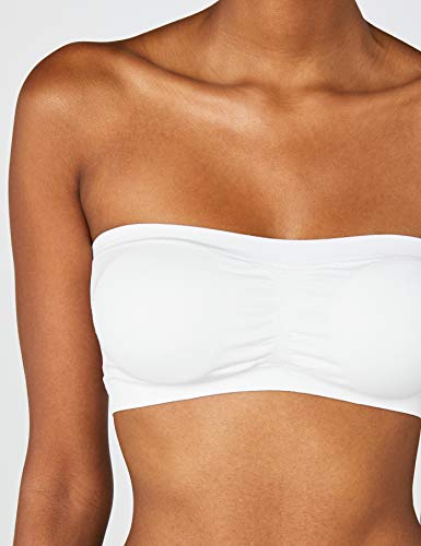 Urban Classics Ladies Pads Bandeau Top, Blanco, Tamaño del Fabricante: M para Mujer