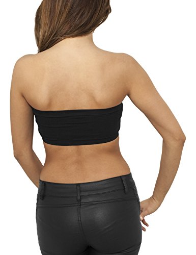 Urban Classics Ladies Pads Bandeau Top, Negro, Tamaño del Fabricante: XS para Mujer
