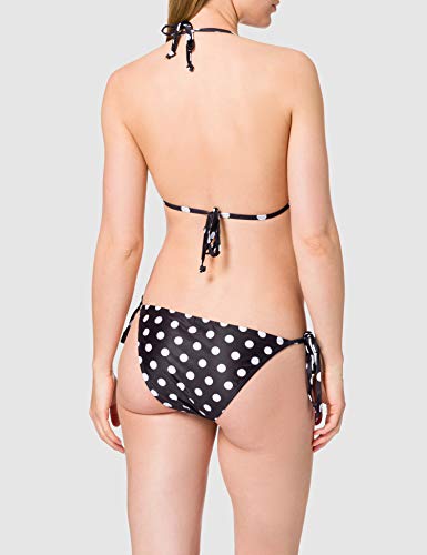 Urban Classics Ladies Pattern Bikini Juego, Lunares Negros, XS para Mujer