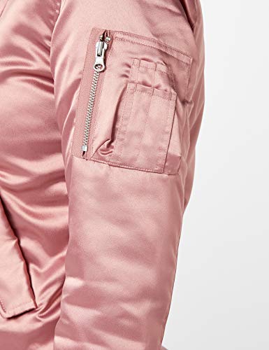 Urban Classics Ladies Satin Bomber Jacket, Chaqueta para Mujer, Rosa (oldrose 738), M