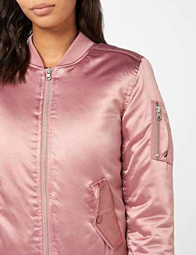 Urban Classics Ladies Satin Bomber Jacket, Chaqueta para Mujer, Rosa (oldrose 738), M