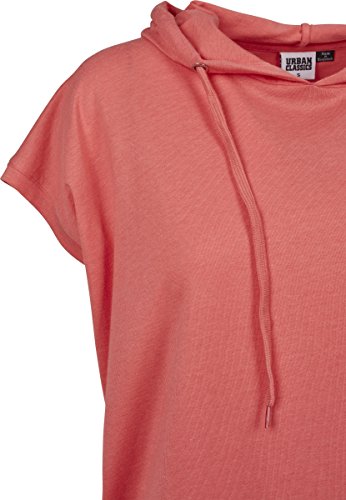 Urban Classics Ladies Sleeveless Jersey Hoody Camiseta, Coral, XS para Mujer
