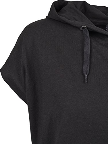 Urban Classics Ladies Sleeveless Jersey Hoody Camiseta, Negro, S para Mujer