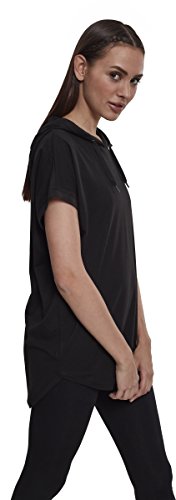 Urban Classics Ladies Sleeveless Jersey Hoody Camiseta, Negro, S para Mujer