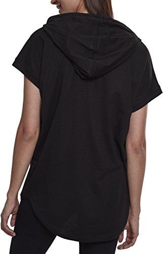 Urban Classics Ladies Sleeveless Jersey Hoody Camiseta, Negro, S para Mujer