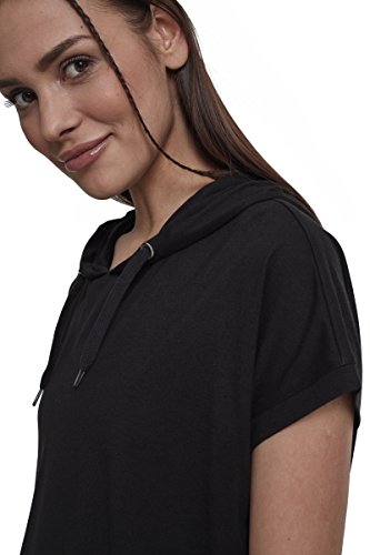 Urban Classics Ladies Sleeveless Jersey Hoody Camiseta, Negro, S para Mujer