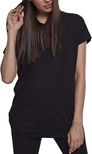 Urban Classics Ladies Sleeveless Jersey Hoody Camiseta, Negro, S para Mujer