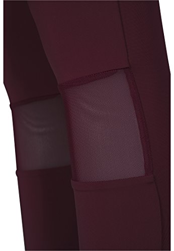 Urban Classics Ladies Tech Mesh, Leggings para Mujer, Rojo (Port 01157), X-Large