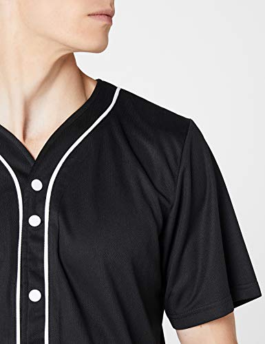 Urban Classics Mesh Jersey Camiseta Baseball con Botones a Presión, Negro (Black), XXL para Hombre