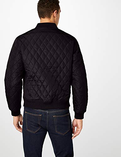 Urban Classics TB862 Diamond Quilt - Chaqueta acolchada de nailon para hombre, ideal como chaqueta de entretiempo, color negro, talla pequeña