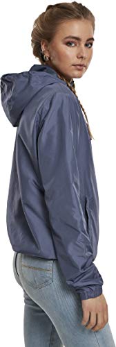 Urban Classics Windbreaker Ladies Basic Pull Over Jacket Wind-Jacke Chaqueta, Vintage Blue, M para Mujer