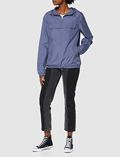 Urban Classics Windbreaker Ladies Basic Pull Over Jacket Wind-Jacke Chaqueta, Vintage Blue, M para Mujer
