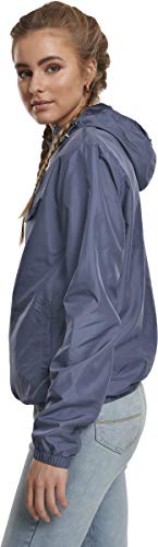Urban Classics Windbreaker Ladies Basic Pull Over Jacket Wind-Jacke Chaqueta, Vintage Blue, M para Mujer