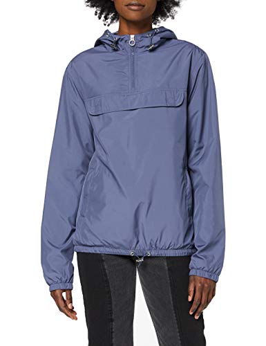 Urban Classics Windbreaker Ladies Basic Pull Over Jacket Wind-Jacke Chaqueta, Vintage Blue, M para Mujer
