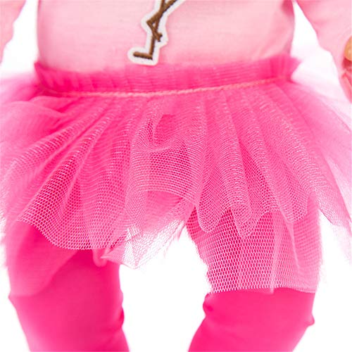 Uteruik Ropa de muñeca para trajes de muñeca americana de 46 cm, falda y leggings estampado de flamencos (#D)