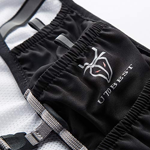 UTOBEST Mochila Running Hidratacion 3L Chaleco Hidratación Trail Running para Bicicleta Ciclismo Maraton Hombre Mujer(Negro,S/M)