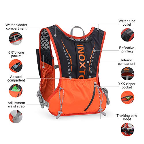 UTOBEST Mochila Running Hidratacion 5L Chaleco Hidratacion Trail Running Hombre Mujer para Correr Bicicleta Ciclismo MaratÓn Senderismo