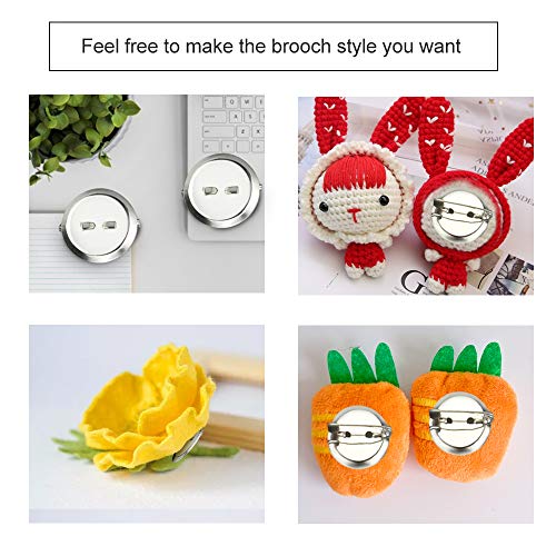 UTRUGAN 50 PCS Bandeja de Broche de Hierro Chapas Personalizadas Redondo Broche de Botón Pin para Manualidades, DIY, Joyería, Accesorios (Plata, 20 mm)