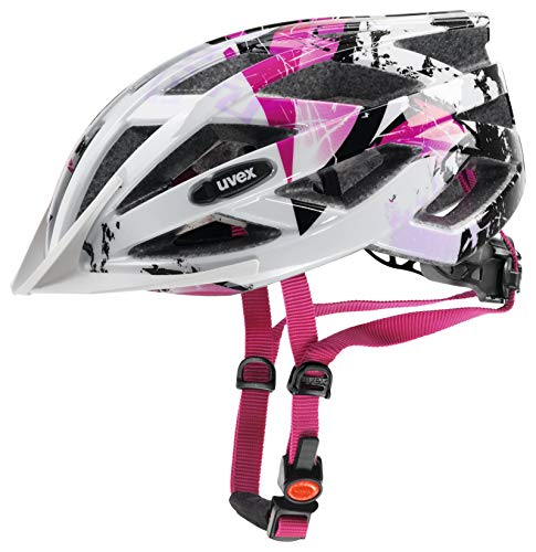 Uvex Fahrradhelm Air Wing Casco de Bicicleta, Mujer, White-Pink, 52-57 cm