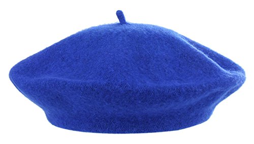 V-SOL GEMVIE Boina Francesa Mujer Gorros Boina Primavera o Invierno Azul