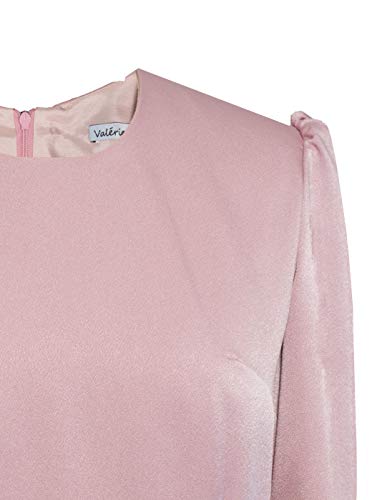 Valérie Moreau Vestido de Fiesta Rosa Exclusivo, Vestido de Mujer, Mangas francesas, Hecho en españa, Vestido Boda, Bautizo clásico - Fiesta - L - Rosa