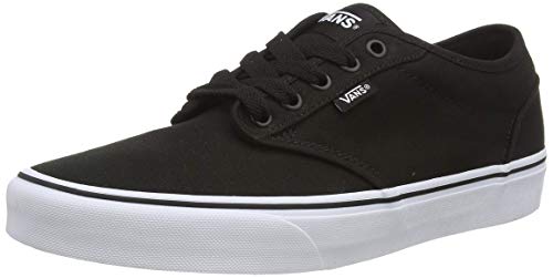 VANS Atwood, Zapatillas Hombre, Negro (Black/White Canvas 187), 44.5 EU
