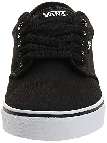 VANS Atwood, Zapatillas Hombre, Negro (Black/White Canvas 187), 44.5 EU