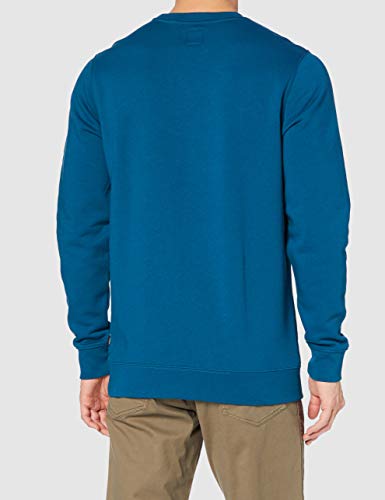 Vans Basic Crew Fleece Sudadera, Azul Marroquí, L para Hombre