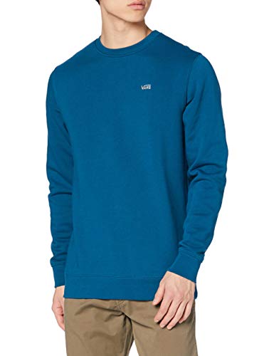 Vans Basic Crew Fleece Sudadera, Azul Marroquí, L para Hombre