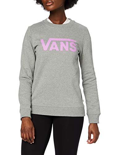 Vans Classic V Crew Sudadera, Cemento Heather, L para Mujer