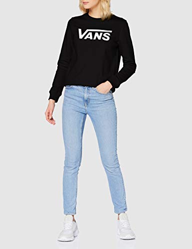 Vans CLASSIC V CREW Suéter pulóver, Negro (, XS para Mujer
