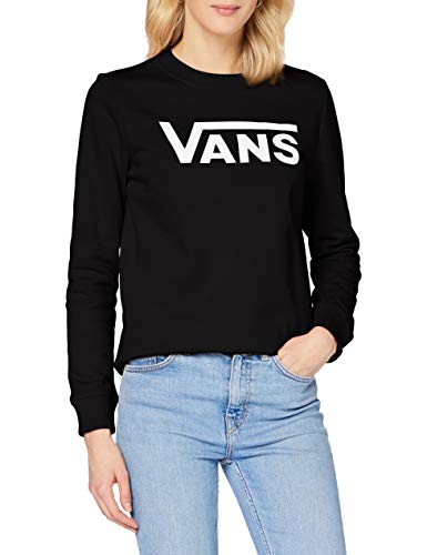 Vans CLASSIC V CREW Suéter pulóver, Negro (, XS para Mujer