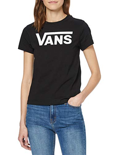 Vans Flying V Crew tee Camiseta, Negro (Black Blk), 36 (Talla del Fabricante: Small) para Mujer