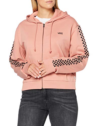 Vans Funnier Times Crop Zip Hoodie Sudadera con Capucha, Rosa amanecer, S para Mujer