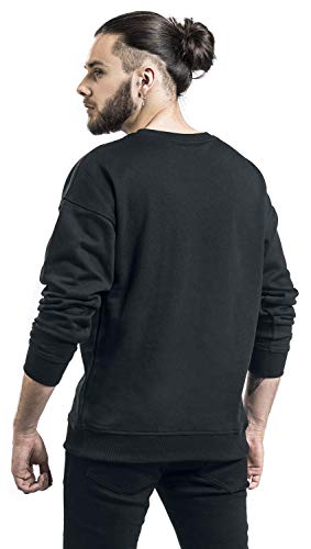 Vans Herren Classic Crew Sweatshirt, Schwarz (Black/white), Large