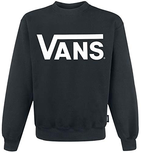 Vans Herren Classic Crew Sweatshirt, Schwarz (Black/white), Large