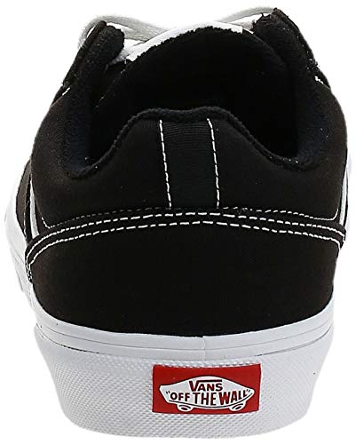 Vans Seldan, Sneaker Hombre, Lienzo Negro Blanco 187, 42 EU