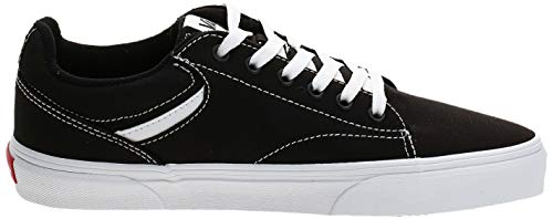 Vans Seldan, Sneaker Hombre, Lienzo Negro Blanco 187, 42 EU