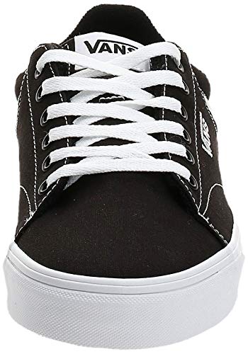 Vans Seldan, Sneaker Hombre, Lienzo Negro Blanco 187, 42 EU