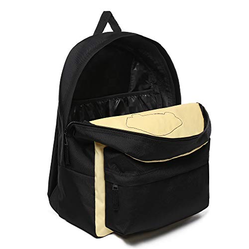 Vans Ss20 Realm BackPACK, OS Negro mochila, Mochila real, VN0A3UI6V5G1, Golden Haze-negro