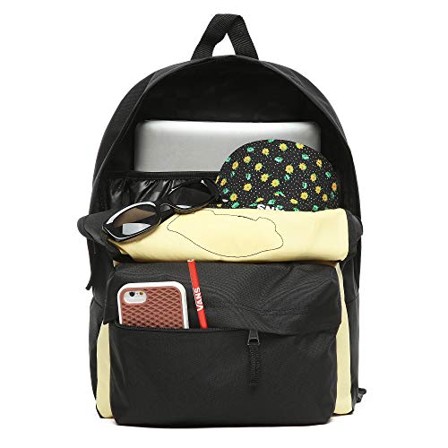 Vans Ss20 Realm BackPACK, OS Negro mochila, Mochila real, VN0A3UI6V5G1, Golden Haze-negro