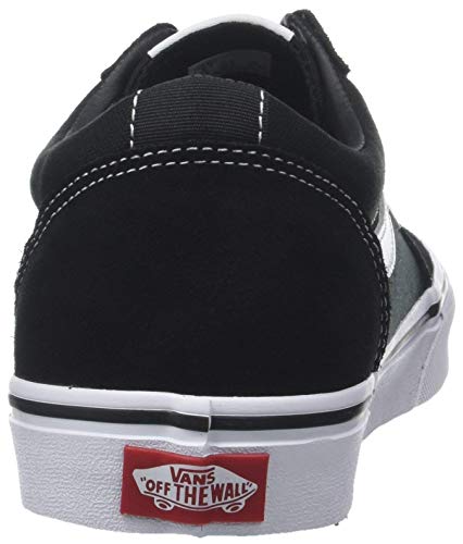 Vans Ward Canvas, Zapatillas Hombre, Negro ((Suede/Canvas) Black/White C4R), 42 EU