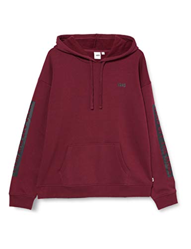 Vans_Apparel Wall Tangle Hoodie Capucha, Rojo (Burgundy), 40 (Talla del Fabricante: Large) para Mujer