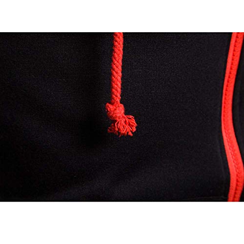 VANVENE Sudadera de forro polar con capucha para hombre, color liso, con cremallera