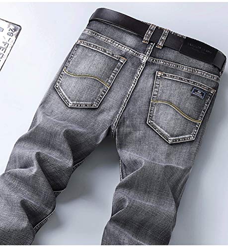 Vaqueros para Jeans Pantalones Novedad De Verano, Pantalones Vaqueros Delgados Celestes para Hombre, Pantalones De Mezclilla Ajustados Elásticos Avanzados, Pantalon
