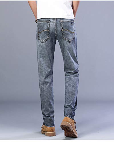 Vaqueros para Jeans Pantalones Novedad De Verano, Pantalones Vaqueros Delgados Celestes para Hombre, Pantalones De Mezclilla Ajustados Elásticos Avanzados, Pantalon