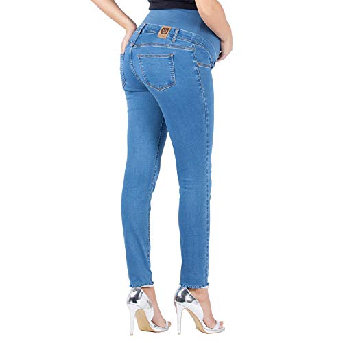 Vaqueros Premamà, la Prenda Esencial para tu guardarropa de Embarazada - Made in Italy (ES 36 - (XS), Claro)