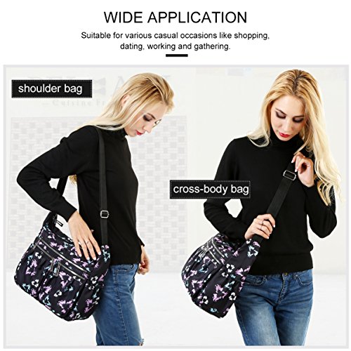 Vbiger Bolsos de Mujer Nylon Grande Bolso Bandolera Impermeable Bolso de Hombro Casual Bolsos de Mujer Bolso Shopper