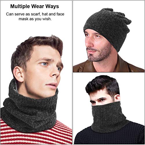 VBIGER Bufanda de punto Invierno Bufanda Caliente de Cuello para Mujer y Hombre